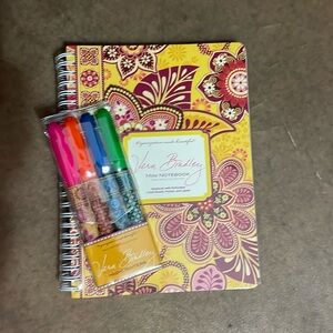 Vera Bradley Mini Notebook w/ highlighters